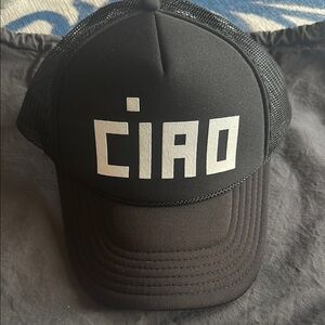 Clare V Ciao Trucker Hat Black, new